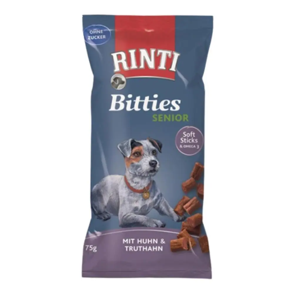 RINTI FI91309 Bitties Senior Piletina i ćuretina 75 g Poslastica za pse