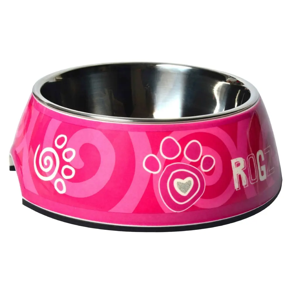 ROGZ Bubble Bowlz L Pink Paw Činija