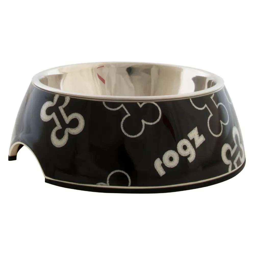 ROGZ Bubble Trendy Bowlz M Black Bones Činija