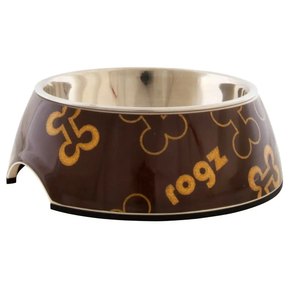 ROGZ  Bubble Trendy Bowlz M Brown Bones Činija
