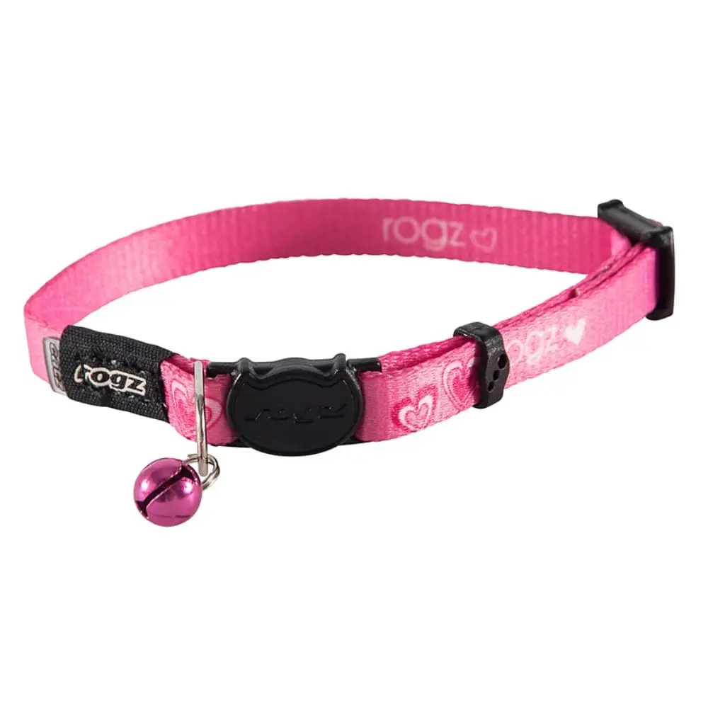ROGZ Cat Collar Pink Hearts 11mm Ogrlica za mačke Pink