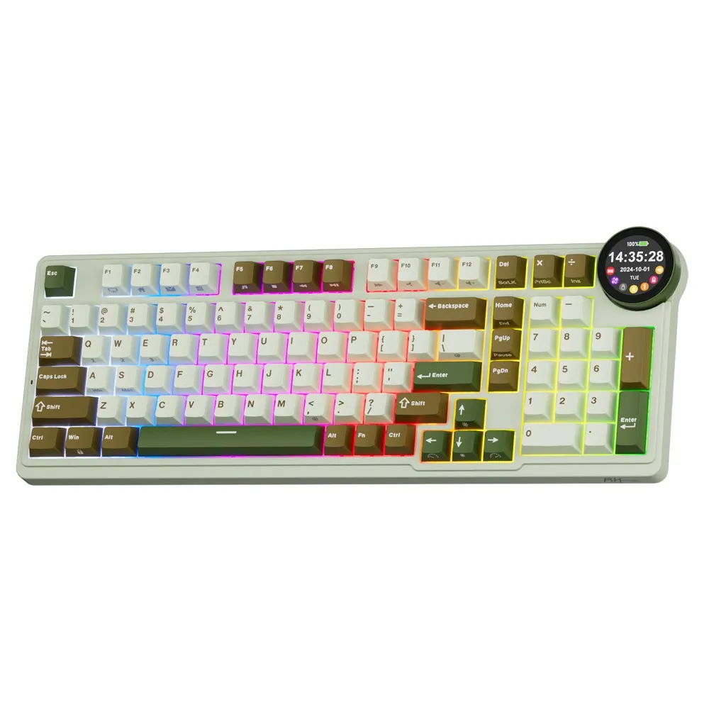 ROYAL KLUDGE N99 Cream Switch Palm Green US