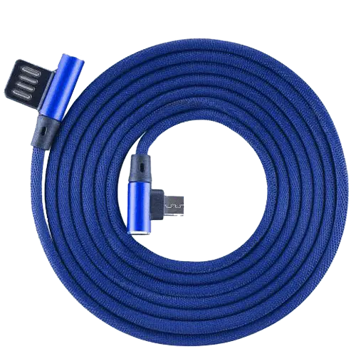 S-BOX Kabl USB na Micro USB ugaoni (Plavi)