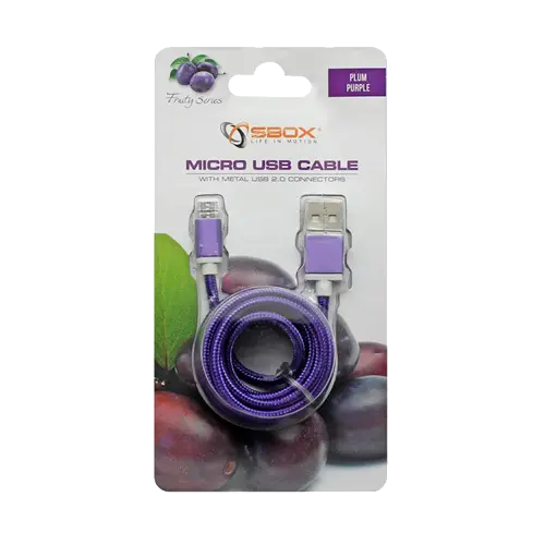 S-BOX Micro USB kabl, 1.5m (Ljubičasti) - 836