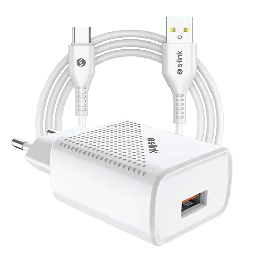 S-LINK Punjač za telefon Type C SL-EC40T (Beli)