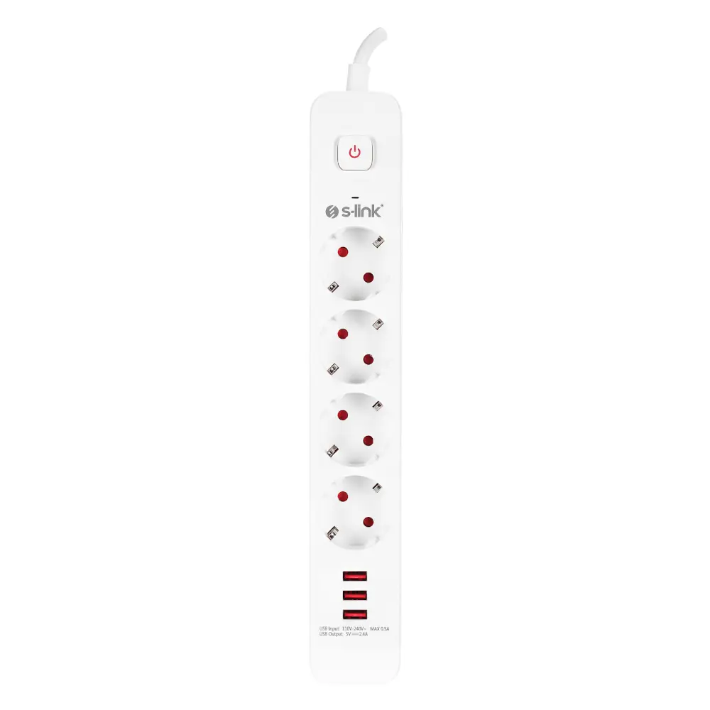 S-LINK SPG403U 1.5m, Produžni kabl sa prenaponskom zaštitom