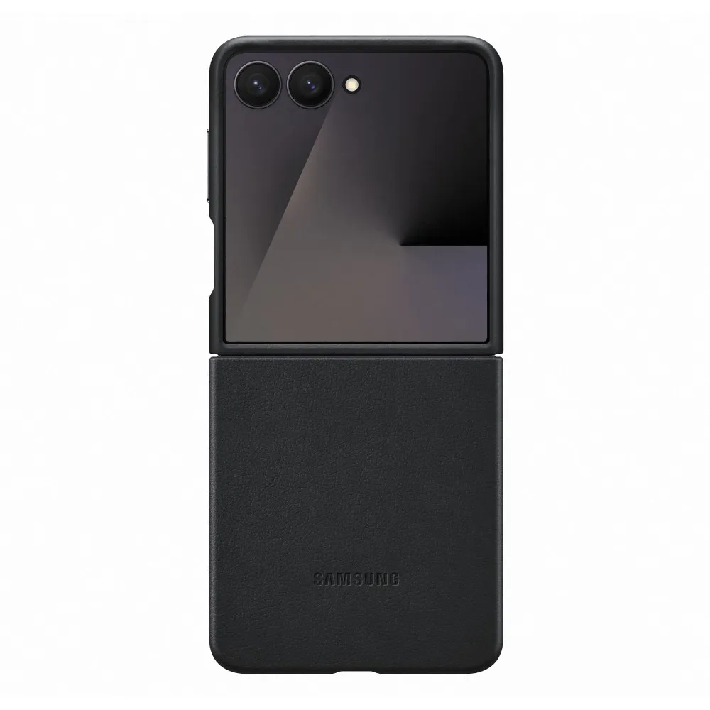 SAMSUNG Maska od eko kože za Galaxy Z Flip7 Crna