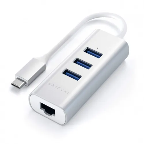 SATECHI USB-C 2u1 Silver Hub