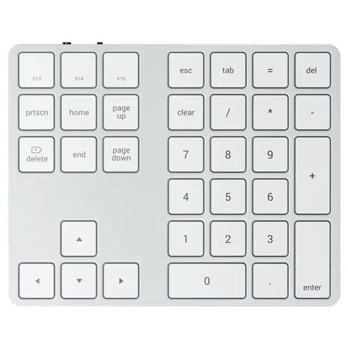 SATECHI Bežična numerička tastatura Bluetooth Extended (Srebrna) ST-XLABKS