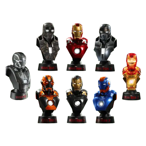 SIDESHOW COLLECTIBLES Iron Man 3 Deluxe Set Series II 1/6 Scale Collectible Busts