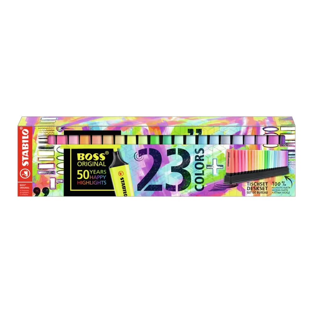 STABILO Boss Original 50th Brithday Edition 1/23 Marker set
