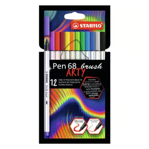 STABILO Pen 68 Brush Flomasteri set 1/12