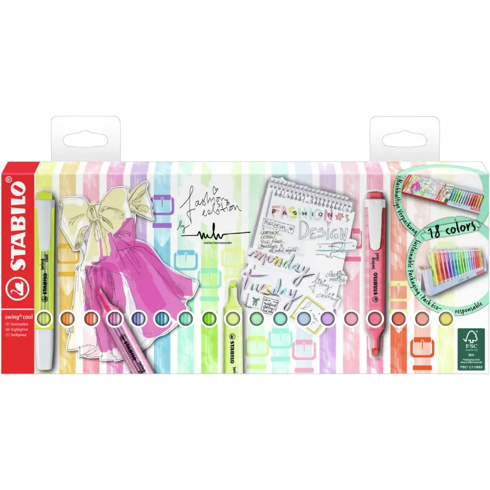 STABILO Swing Cool Fashion 1/18 Marker set