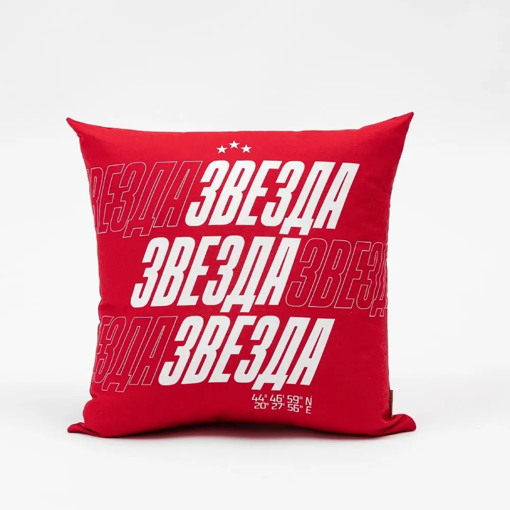 STEFAN Crvena Zvezda Koordinate Dekorativni jastuk