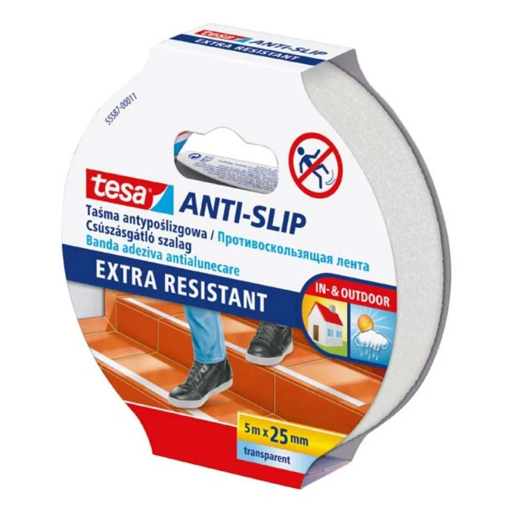 TESA Lepljiva protivklizna traka Transparentna 5m 25mm