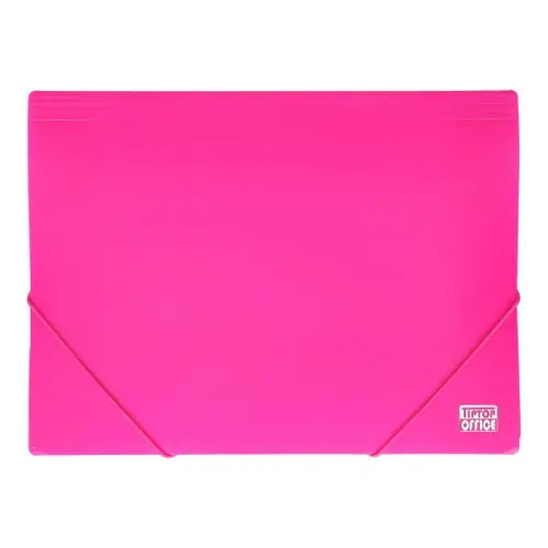 TIP TOP OFFICE Neon fascikla 3 klapne i 2 gume Roze