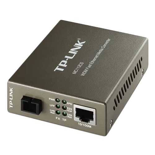 TP-LINK MC112CS Fast Ethernet 10/100Mb/s Fiber WDM single-mode konverter dometa do 20km