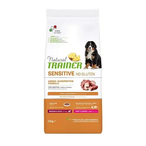 TRAINER NATURAL  Sensitive No Gluten Puppy & Junior sa pačetinom za pse srednjih i velikih rasa 12kg