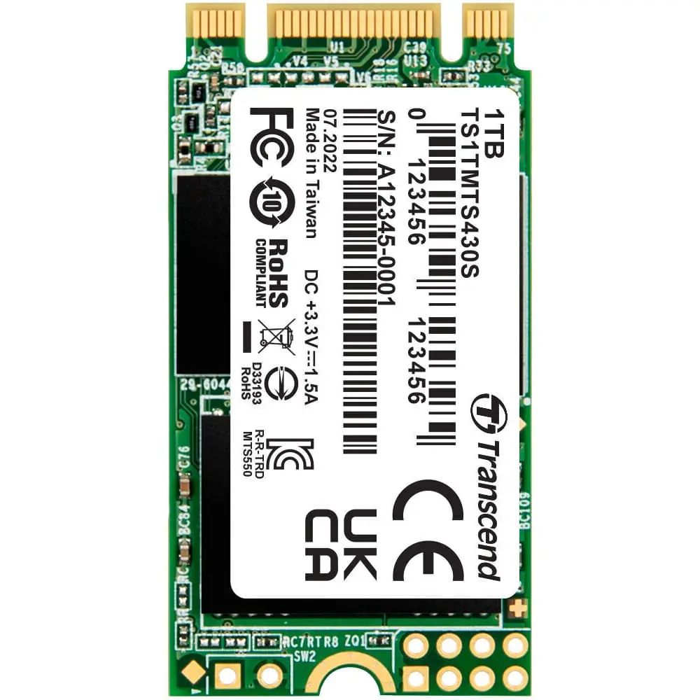 TRANSCEND 430S 1TB M.2 SATA III 2242 - TS1TMTS430S SSD