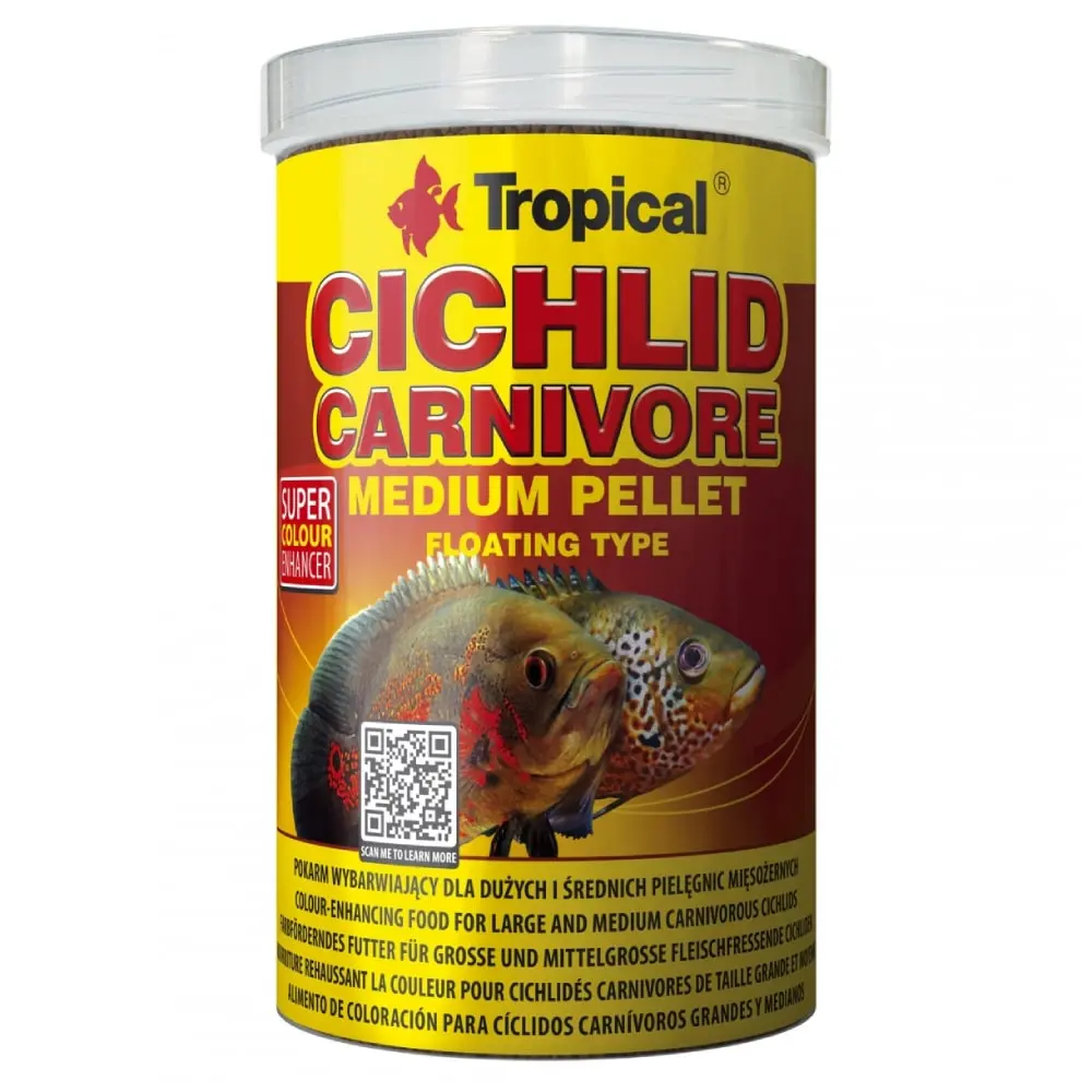 TROPICAL Cichlid Carnivore Medium Pellet Hrana za ciklide mesoždere 500 ml/180 g
