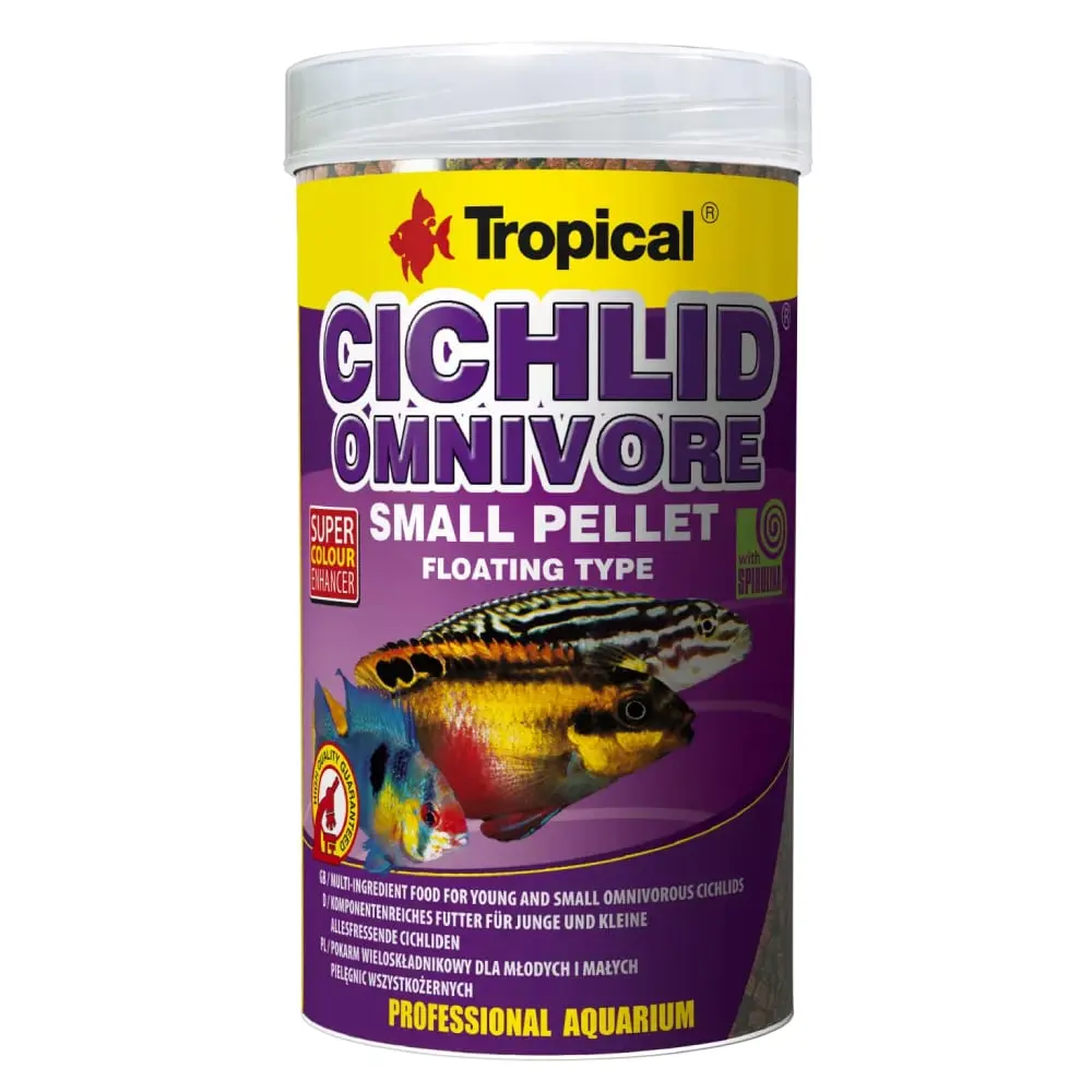 TROPICAL Cichlid Omnivore Small Pellet Hrana za mlade ciklide svaštojede 250 ml/90 g