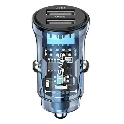 USAMS C31 CC162CC02 2 x USB-A 15W (Plavi) Auto punjač