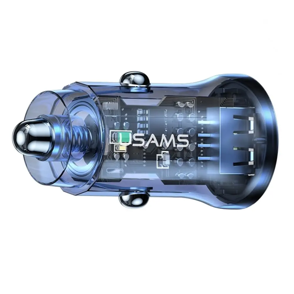 USAMS CC162CC01 2 x USB-A 15W (Crni) Auto punjač