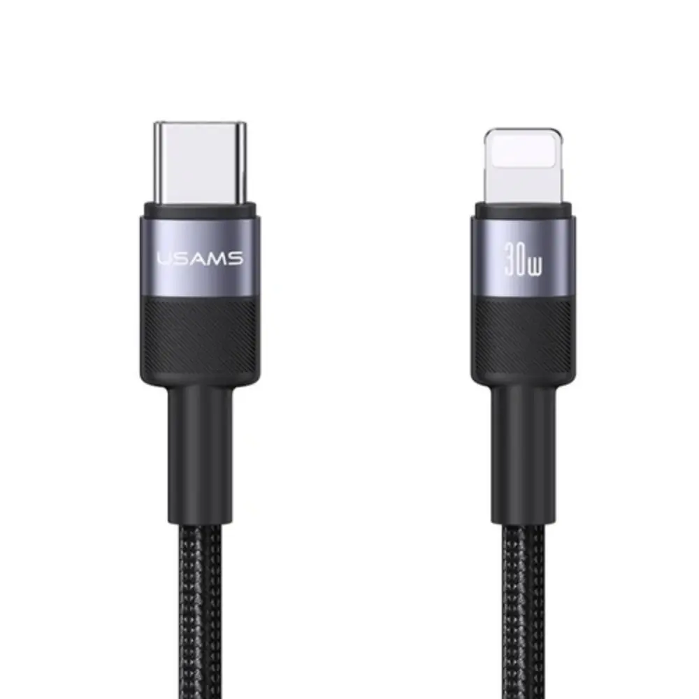 USAMS SJ729 USB-C na Lightning 1.2m Black Kabl