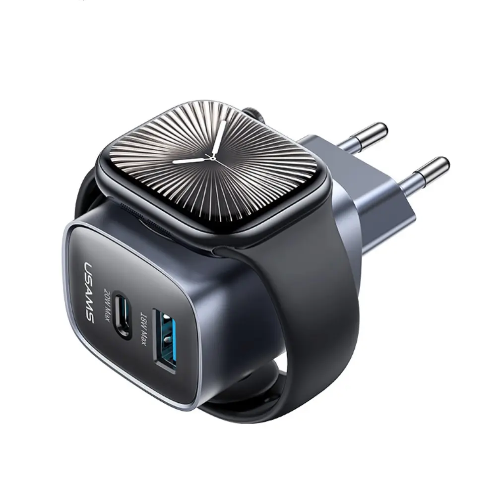 USAMS USB-A+USB-C+Wireless 20W Tarnish