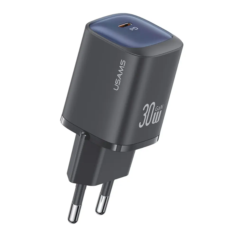 USAMS USB-C 30W Black Adapter