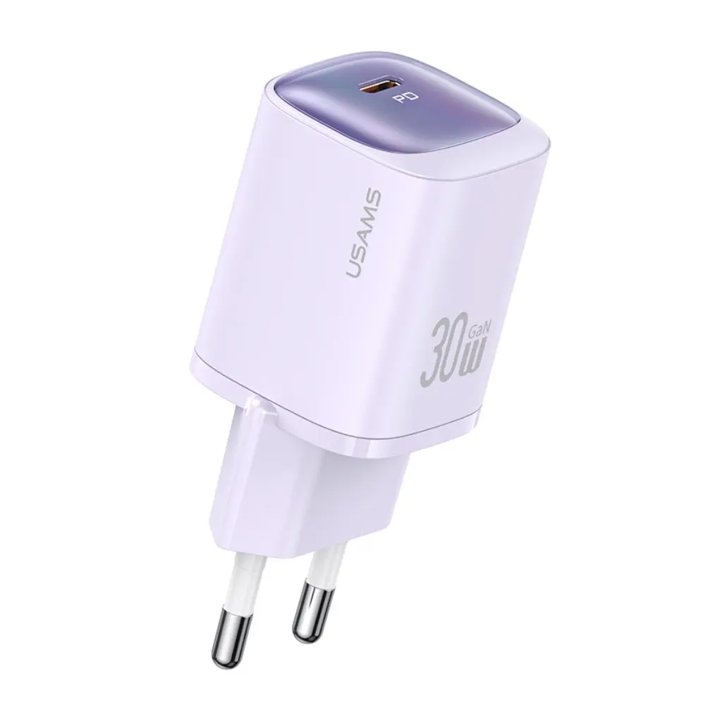 USAMS USB-C 30W Purple Adapter