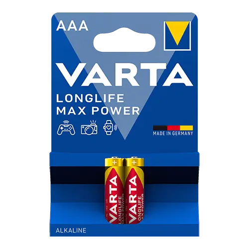 VARTA Alkalne baterije Longlife Max Power 2 x AAA