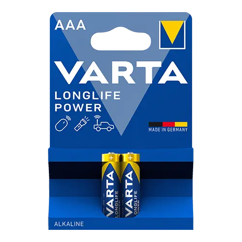 VARTA Alkalne baterije Longlife Power 2 x AAA 2/1