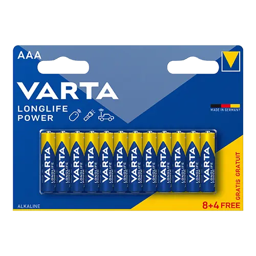 VARTA Alkalne baterije LR03 8+4 AAA