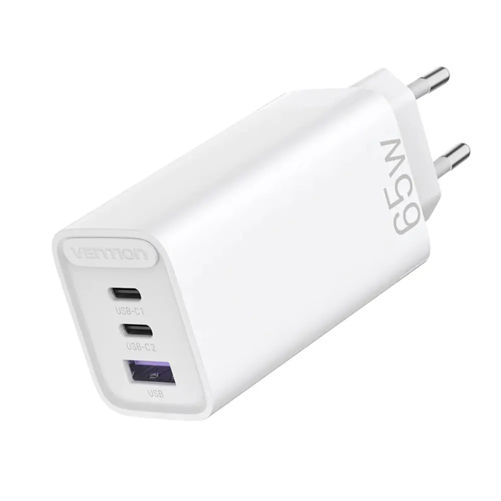 VENTION 2 x Tip-C + 1 x USB-A 65W/30W/30W FEDB0-EU (beli) Adapter