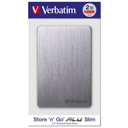 VERBATIM Eksterni Alu Slim HDD 2TB (Grey)