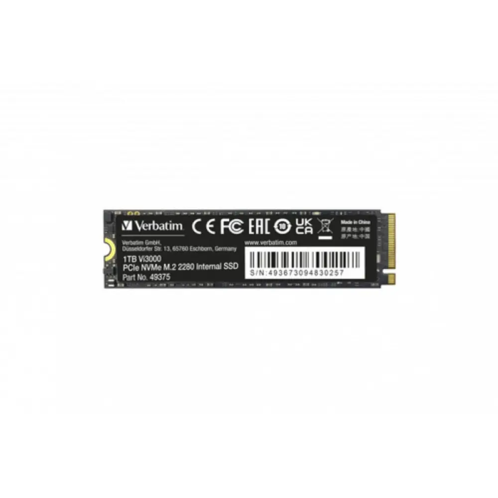 VERBATIM Vi3000 1TB M.2 2280 NVMe Gen 3 x4 49375 SSD