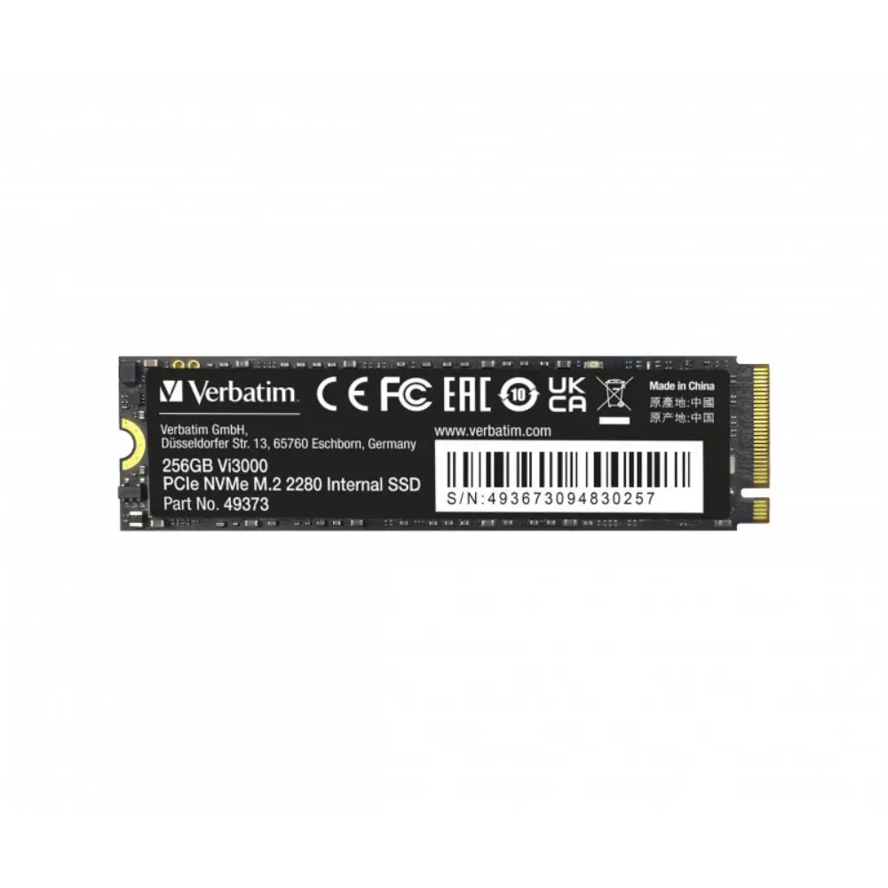 VERBATIM Vi3000 256GB M.2 2280 NVMe Gen 3 x4 49373 SSD