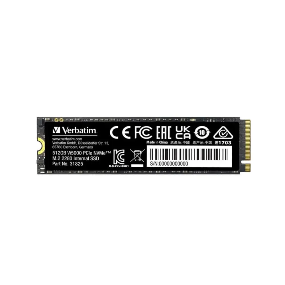 VERBATIM Vi3000 512GB M.2 2280 NVMe Gen 3 x4 49374 SSD