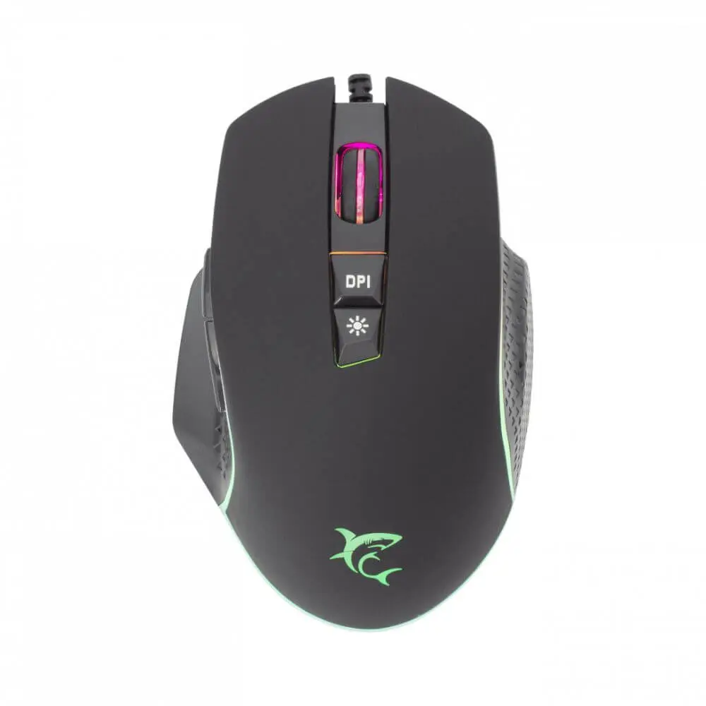 WHITE SHARK Gareth Black Žičani gejming miš
