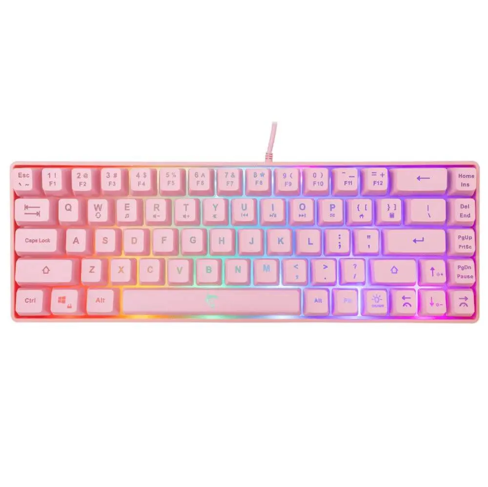 WHITE SHARK Ronin Pink US Žičana gejming tastatura