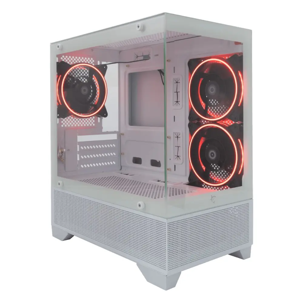 WHITE SHARK Torpedo White Kućište + 3 x Warp ventilatora