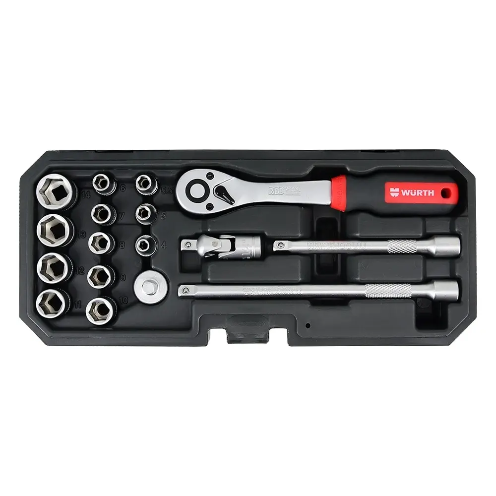 WURTH RED STRIPE Set nasadnih ključeva 1/4" 17kom