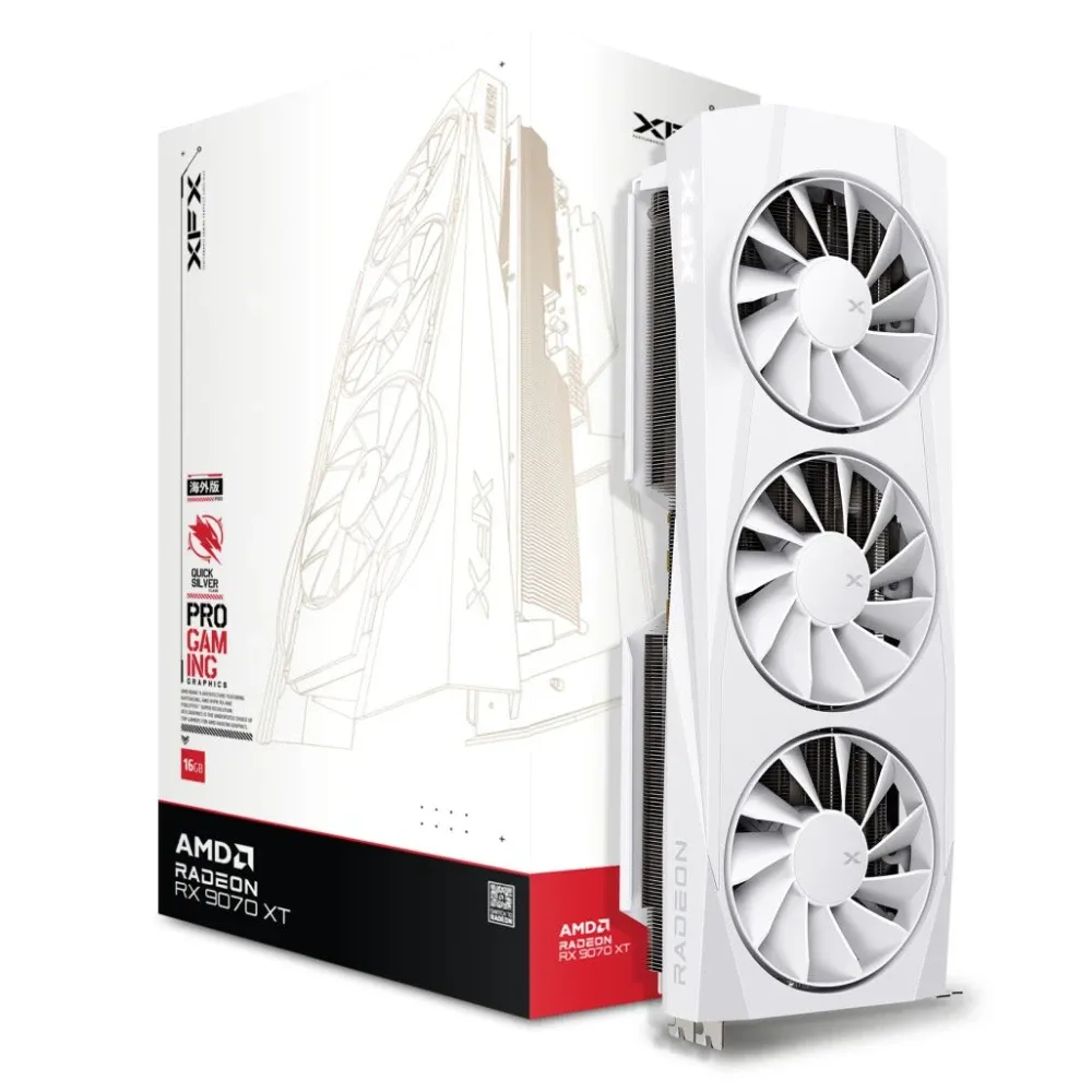 XFX Quicksilver AMD Radeon RX 9070XT White Gaming Edition 16GB