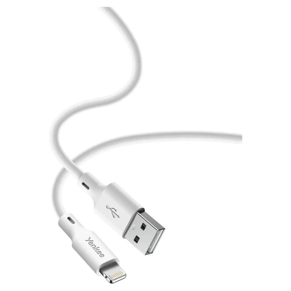 YENKEE YCU 615 WH Silic USB A  - MFI Lightning Kabl za punjenje