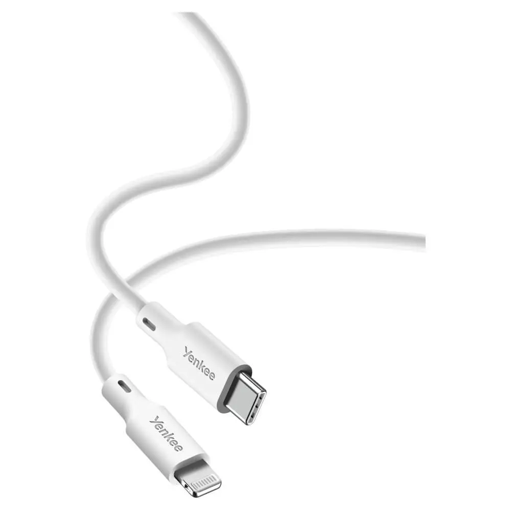 YENKEE YCU 635 WH Silic USB-C - MFI Lightning Kabl za punjenje
