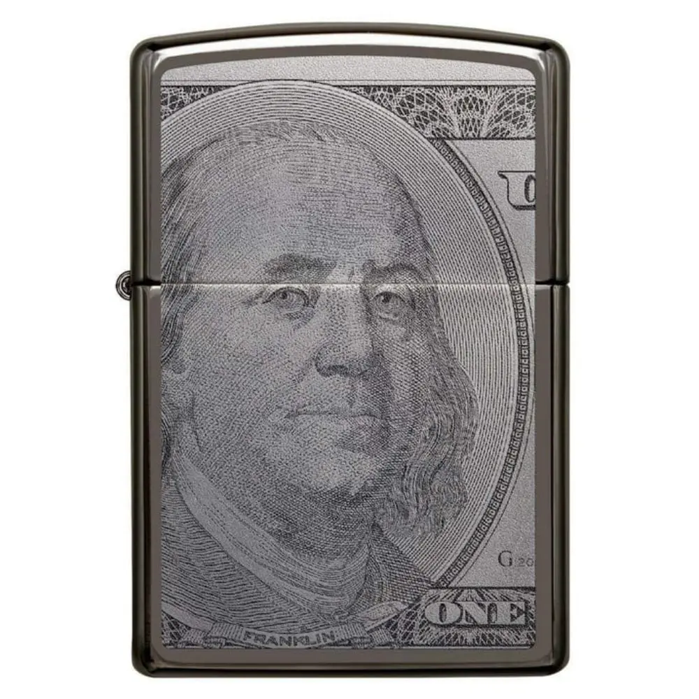 ZIPPO Black Ice Currency Design 49025