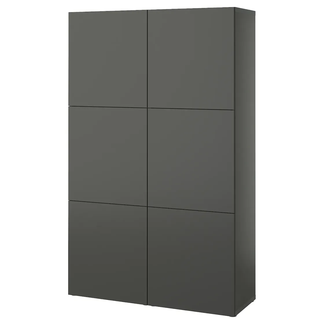 BESTÅ Kombin. odlaganje s vratima, tamnosiva/Lappviken tamnosiva, 120x42x193 cm
