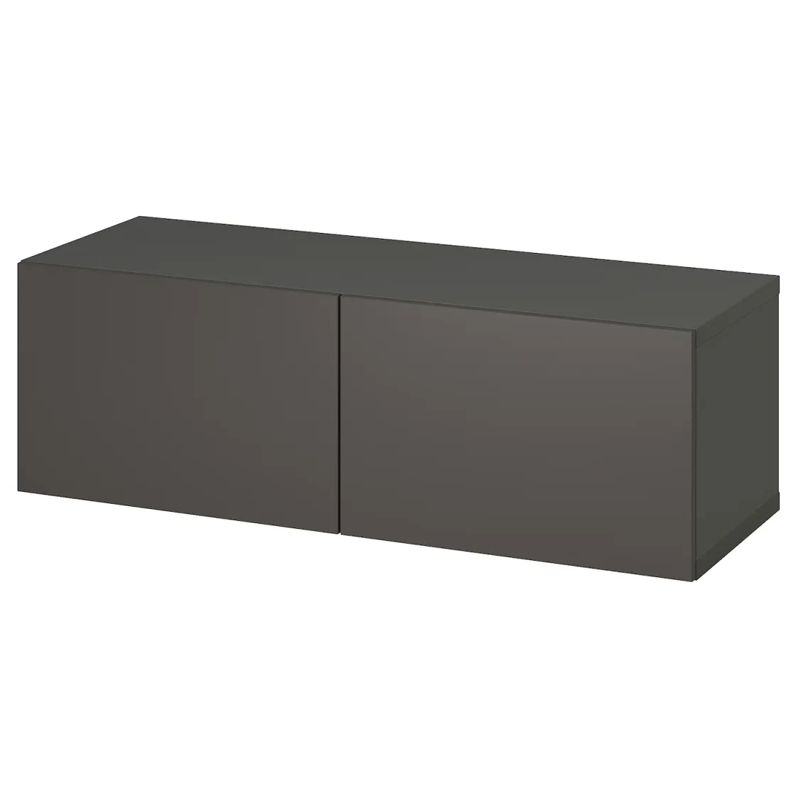 BESTÅ Spojene police i vrata, tamnosiva/Lappviken tamnosiva, 120x42x38 cm