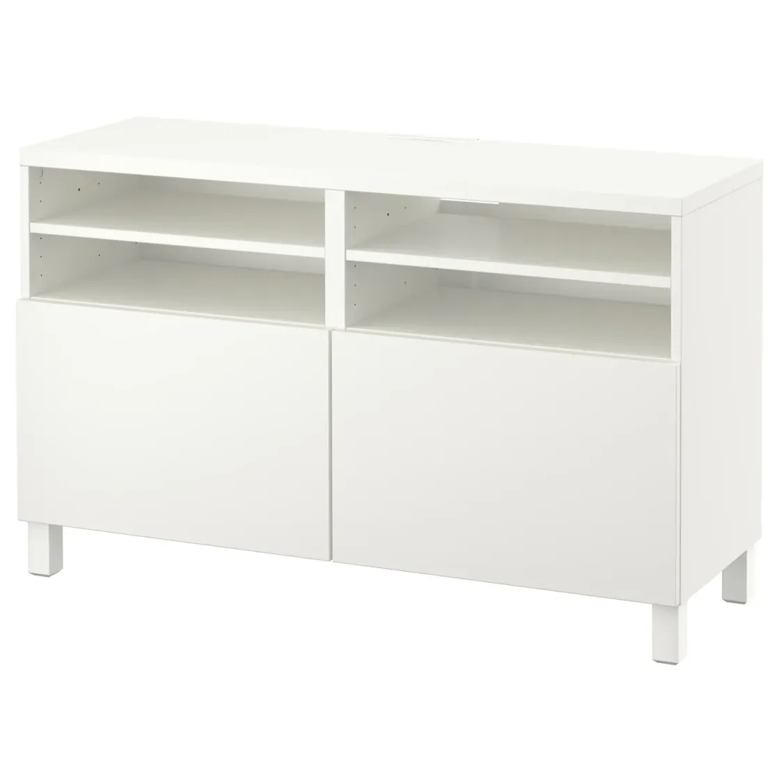 BESTÅ TV stalaža s vratima, bela/Lappviken/Stubbarp bela, 120x42x74 cm